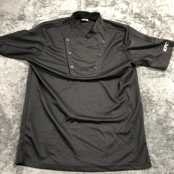 Barco Other - Barco  Chef Shirt Mens Medium Black Short Sleeve Uniform Mock Neck Button Front